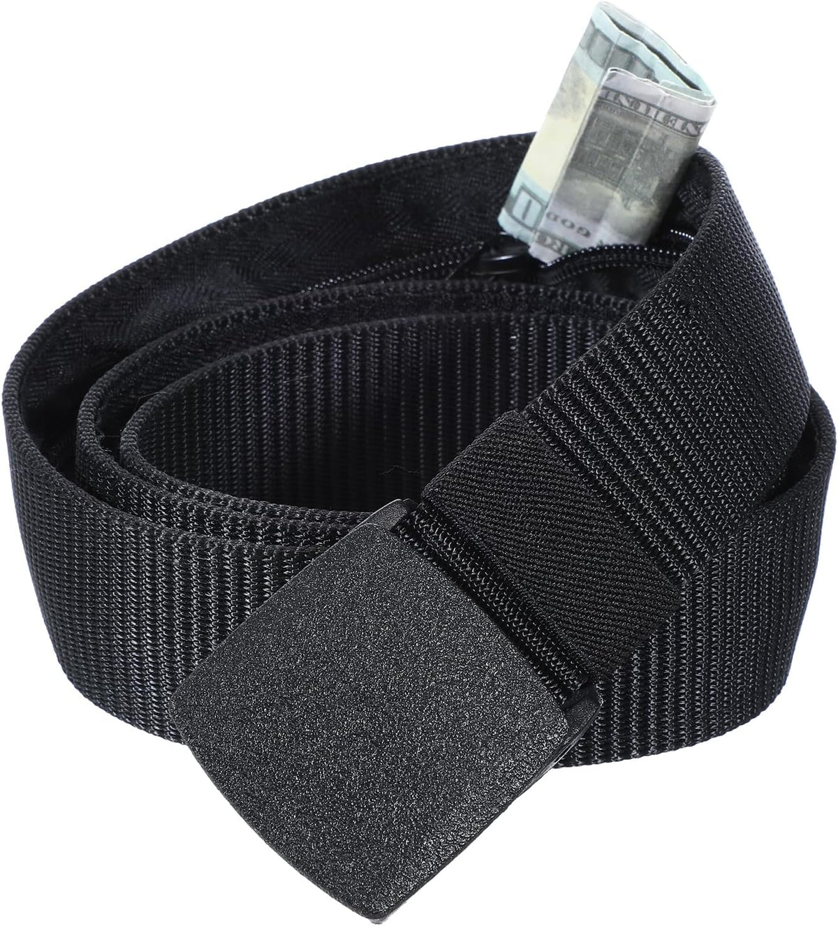 Travel Money Belt, Hidden Money Pouch with Secret Compartment Anti-Theft Nylon Security Waist Wallet with Zinc Alloy Buckle for Business Travel Daily Working, Gift for Dad Boyfriend Men