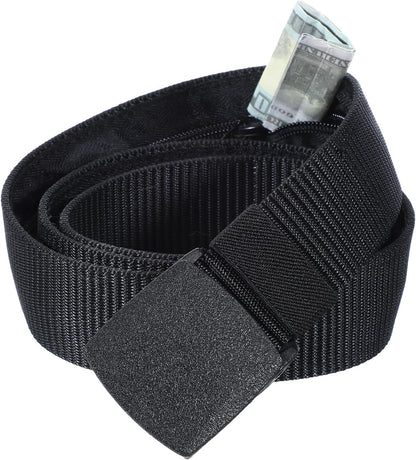 Travel Money Belt, Hidden Money Pouch with Secret Compartment Anti-Theft Nylon Security Waist Wallet with Zinc Alloy Buckle for Business Travel Daily Working, Gift for Dad Boyfriend Men