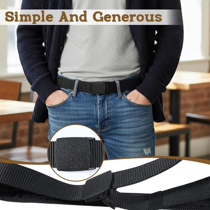 Travel Money Belt, Hidden Money Pouch with Secret Compartment Anti-Theft Nylon Security Waist Wallet with Zinc Alloy Buckle for Business Travel Daily Working, Gift for Dad Boyfriend Men