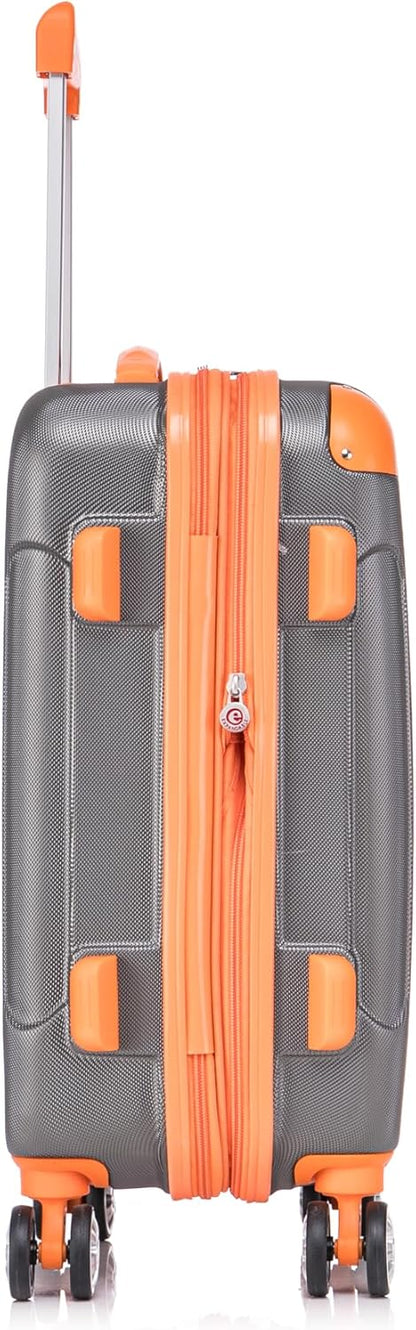 London Hardside Spinner Wheel Luggage, Champagne, Carry-On 20-Inch, 22"X13. 5"x10" (with wheels)