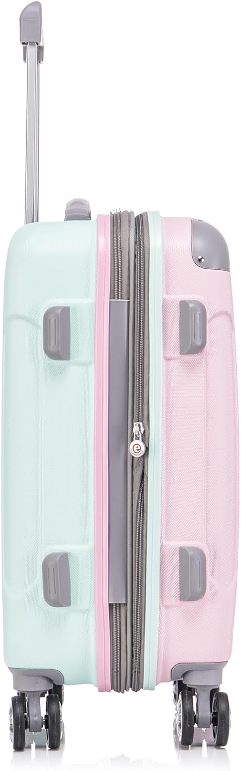 London Hardside Spinner Wheel Luggage, Champagne, Carry-On 20-Inch, 22"X13. 5"x10" (with wheels)
