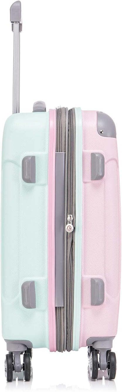 London Hardside Spinner Wheel Luggage, Champagne, Carry-On 20-Inch, 22"X13. 5"x10" (with wheels)