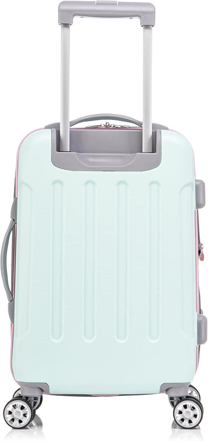 London Hardside Spinner Wheel Luggage, Champagne, Carry-On 20-Inch, 22"X13. 5"x10" (with wheels)