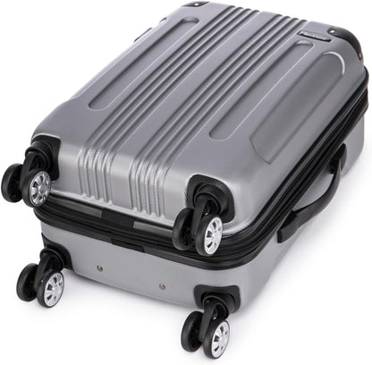 London Hardside Spinner Wheel Luggage, Champagne, Carry-On 20-Inch, 22"X13. 5"x10" (with wheels)