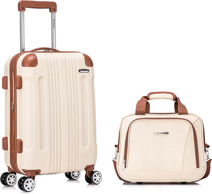 London Hardside Spinner Wheel Luggage, Champagne, Carry-On 20-Inch, 22"X13. 5"x10" (with wheels)
