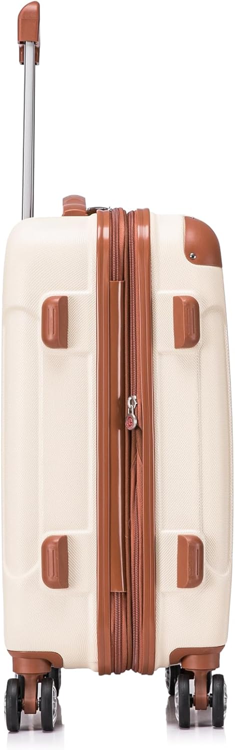 London Hardside Spinner Wheel Luggage, Champagne, Carry-On 20-Inch, 22"X13. 5"x10" (with wheels)