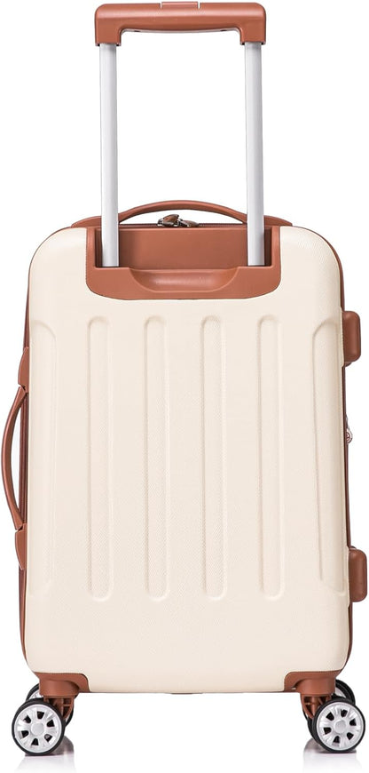 London Hardside Spinner Wheel Luggage, Champagne, Carry-On 20-Inch, 22"X13. 5"x10" (with wheels)