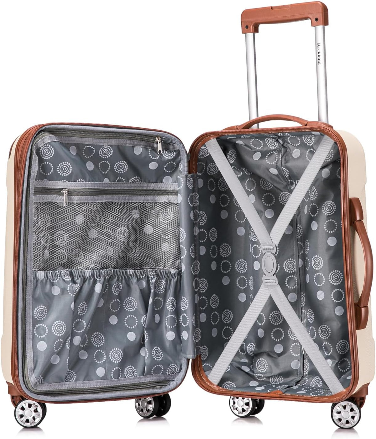 London Hardside Spinner Wheel Luggage, Champagne, Carry-On 20-Inch, 22"X13. 5"x10" (with wheels)
