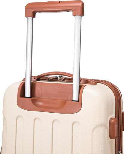 London Hardside Spinner Wheel Luggage, Champagne, Carry-On 20-Inch, 22"X13. 5"x10" (with wheels)