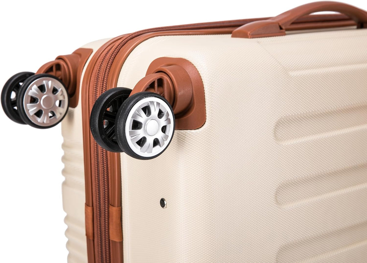 London Hardside Spinner Wheel Luggage, Champagne, Carry-On 20-Inch, 22"X13. 5"x10" (with wheels)
