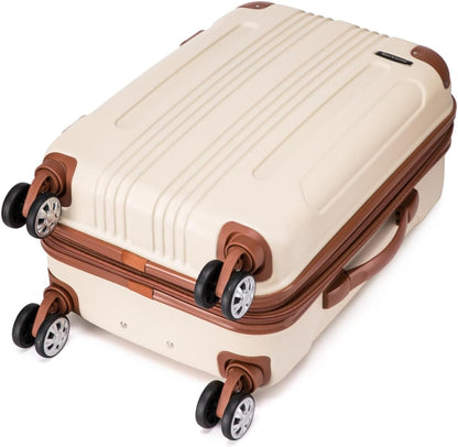 London Hardside Spinner Wheel Luggage, Champagne, Carry-On 20-Inch, 22"X13. 5"x10" (with wheels)