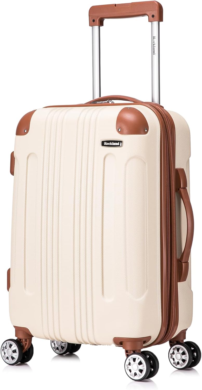 London Hardside Spinner Wheel Luggage, Champagne, Carry-On 20-Inch, 22"X13. 5"x10" (with wheels)