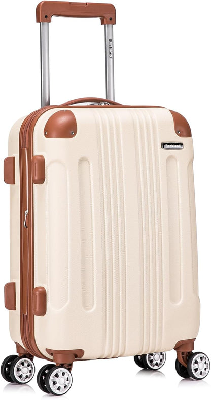 London Hardside Spinner Wheel Luggage, Champagne, Carry-On 20-Inch, 22"X13. 5"x10" (with wheels)
