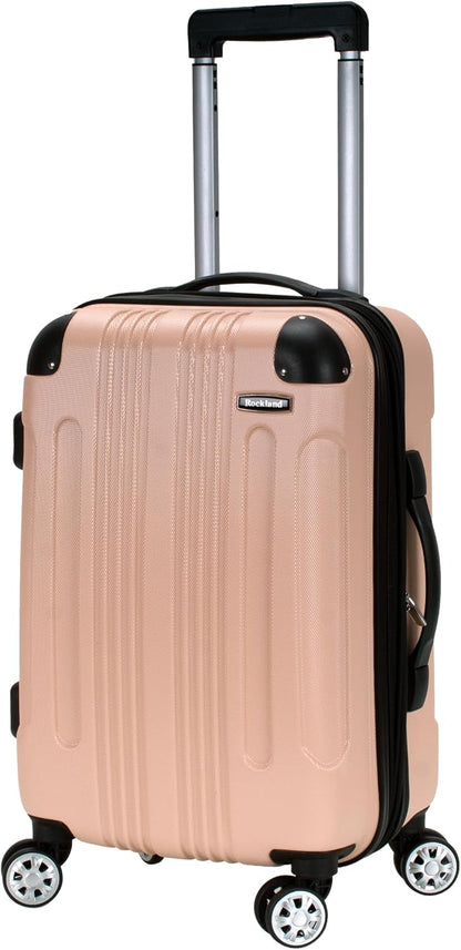 London Hardside Spinner Wheel Luggage, Champagne, Carry-On 20-Inch, 22"X13. 5"x10" (with wheels)