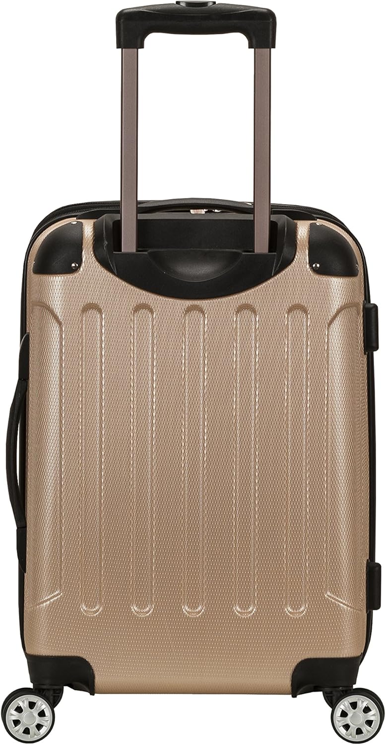 London Hardside Spinner Wheel Luggage, Champagne, Carry-On 20-Inch, 22"X13. 5"x10" (with wheels)