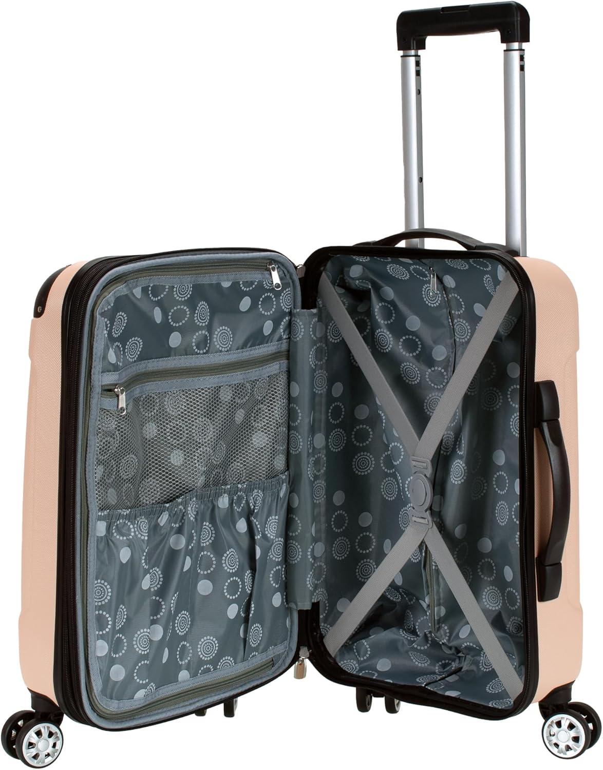 London Hardside Spinner Wheel Luggage, Champagne, Carry-On 20-Inch, 22"X13. 5"x10" (with wheels)