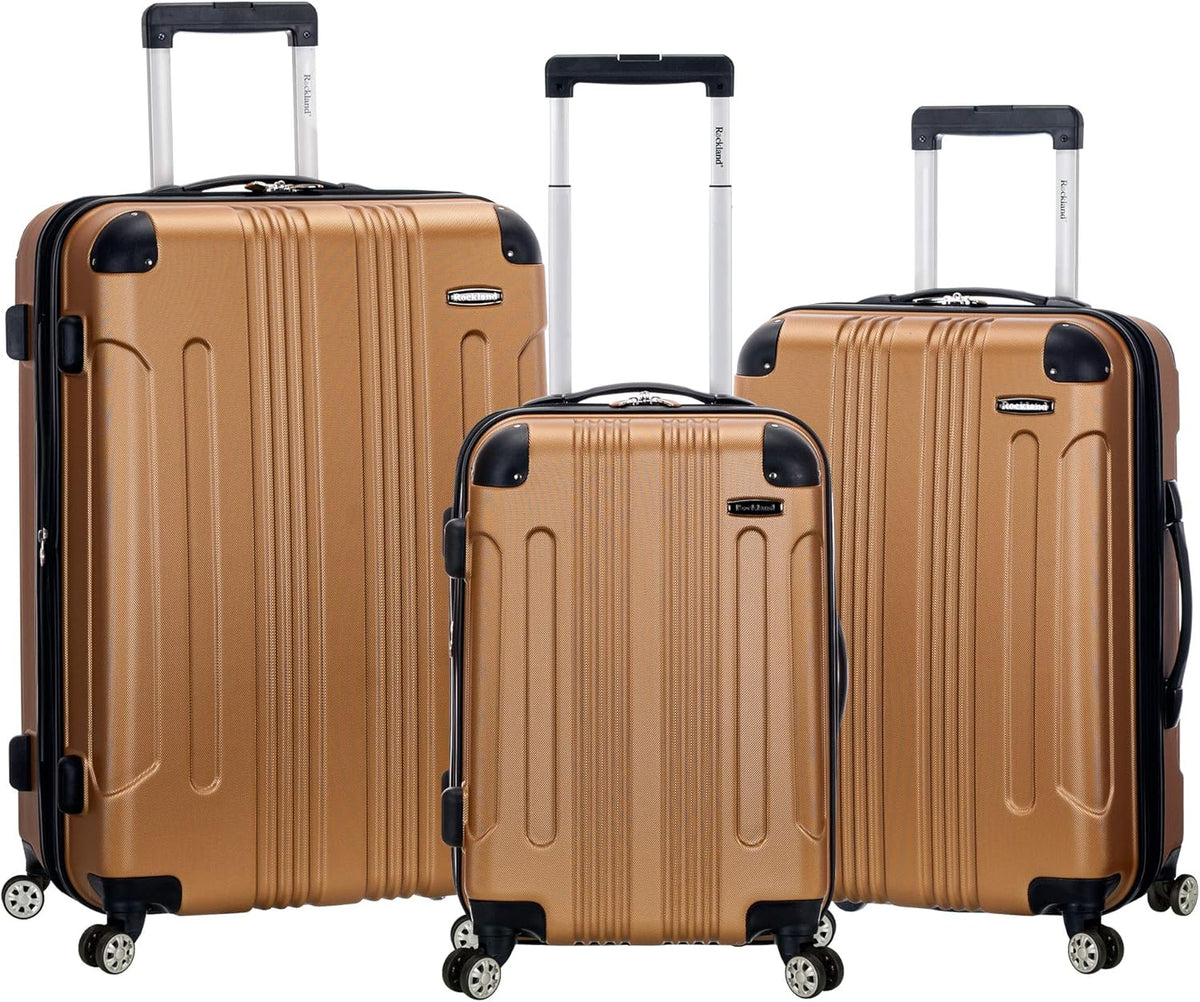 London Hardside Spinner Wheel Luggage, Champagne, Carry-On 20-Inch, 22"X13. 5"x10" (with wheels)