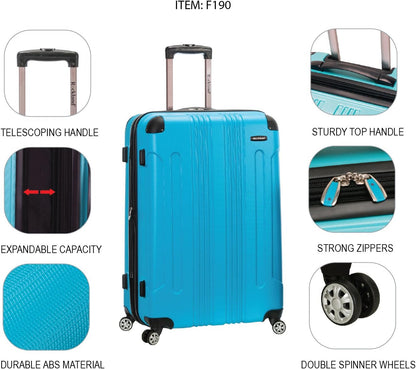 London Hardside Spinner Wheel Luggage, Champagne, Carry-On 20-Inch, 22"X13. 5"x10" (with wheels)