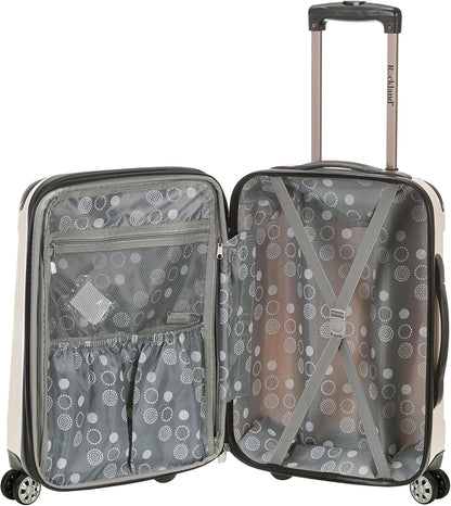London Hardside Spinner Wheel Luggage, Champagne, Carry-On 20-Inch, 22"X13. 5"x10" (with wheels)