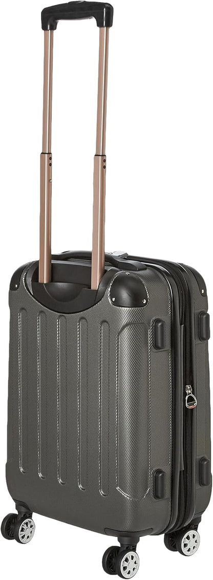 London Hardside Spinner Wheel Luggage, Champagne, Carry-On 20-Inch, 22"X13. 5"x10" (with wheels)