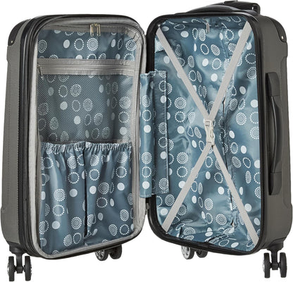 London Hardside Spinner Wheel Luggage, Champagne, Carry-On 20-Inch, 22"X13. 5"x10" (with wheels)