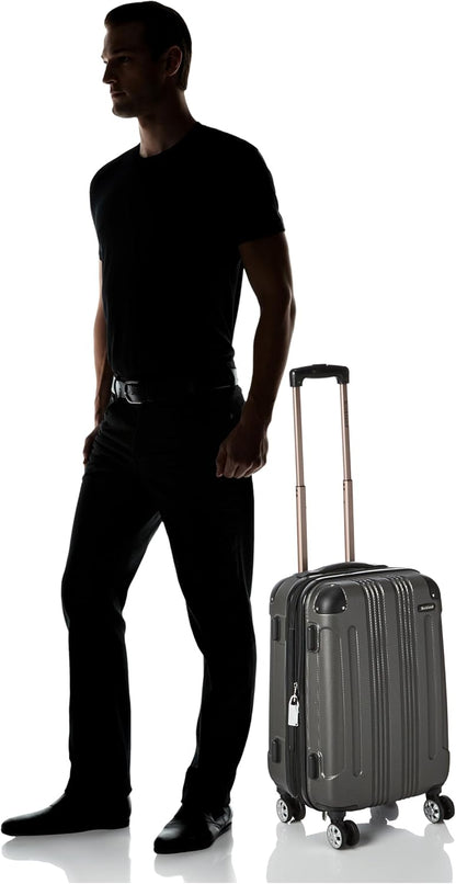 London Hardside Spinner Wheel Luggage, Champagne, Carry-On 20-Inch, 22"X13. 5"x10" (with wheels)