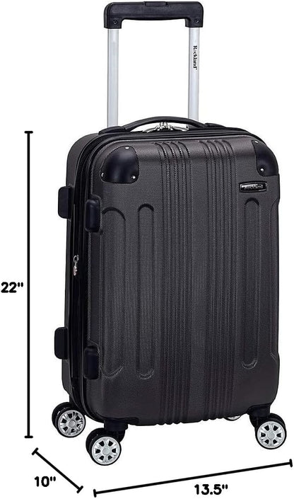 London Hardside Spinner Wheel Luggage, Champagne, Carry-On 20-Inch, 22"X13. 5"x10" (with wheels)