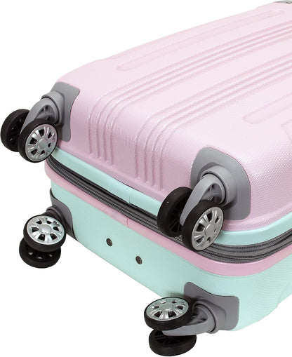 London Hardside Spinner Wheel Luggage, Champagne, Carry-On 20-Inch, 22"X13. 5"x10" (with wheels)