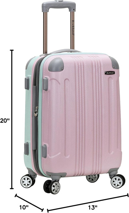 London Hardside Spinner Wheel Luggage, Champagne, Carry-On 20-Inch, 22"X13. 5"x10" (with wheels)