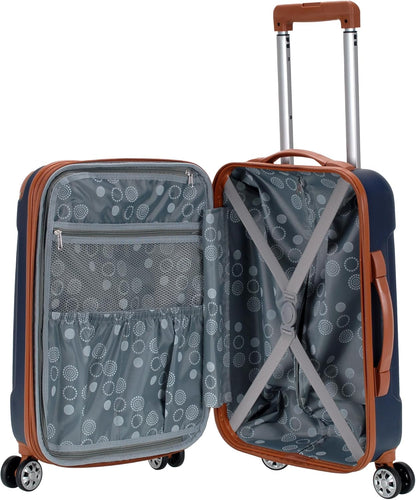London Hardside Spinner Wheel Luggage, Champagne, Carry-On 20-Inch, 22"X13. 5"x10" (with wheels)