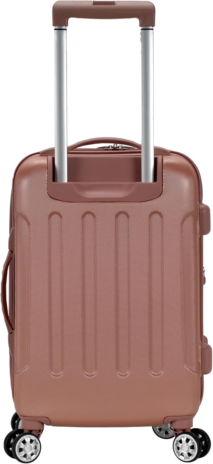 London Hardside Spinner Wheel Luggage, Champagne, Carry-On 20-Inch, 22"X13. 5"x10" (with wheels)