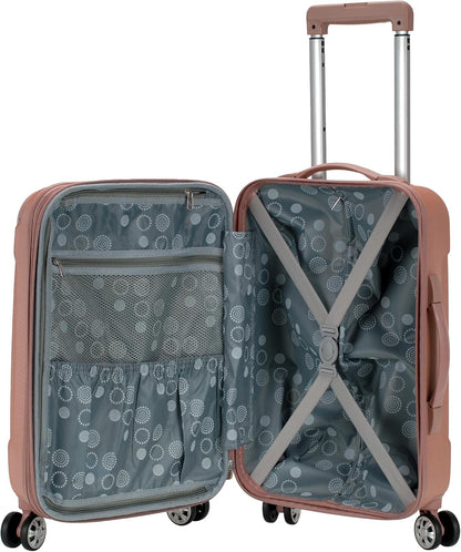 London Hardside Spinner Wheel Luggage, Champagne, Carry-On 20-Inch, 22"X13. 5"x10" (with wheels)