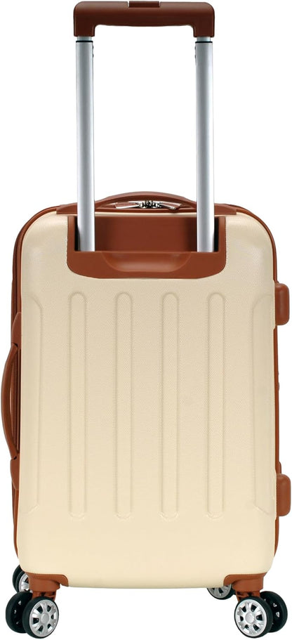 London Hardside Spinner Wheel Luggage, Champagne, Carry-On 20-Inch, 22"X13. 5"x10" (with wheels)