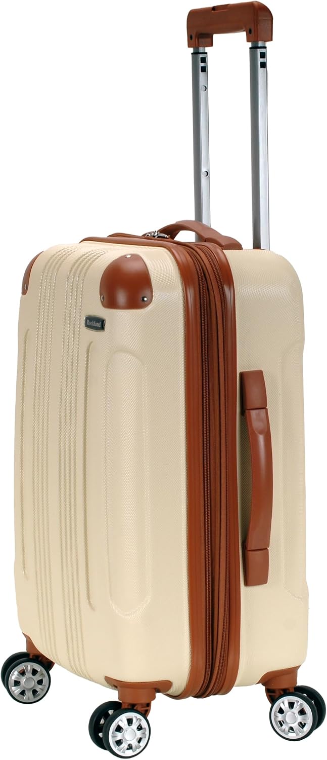 London Hardside Spinner Wheel Luggage, Champagne, Carry-On 20-Inch, 22"X13. 5"x10" (with wheels)