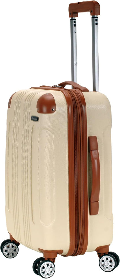 London Hardside Spinner Wheel Luggage, Champagne, Carry-On 20-Inch, 22"X13. 5"x10" (with wheels)