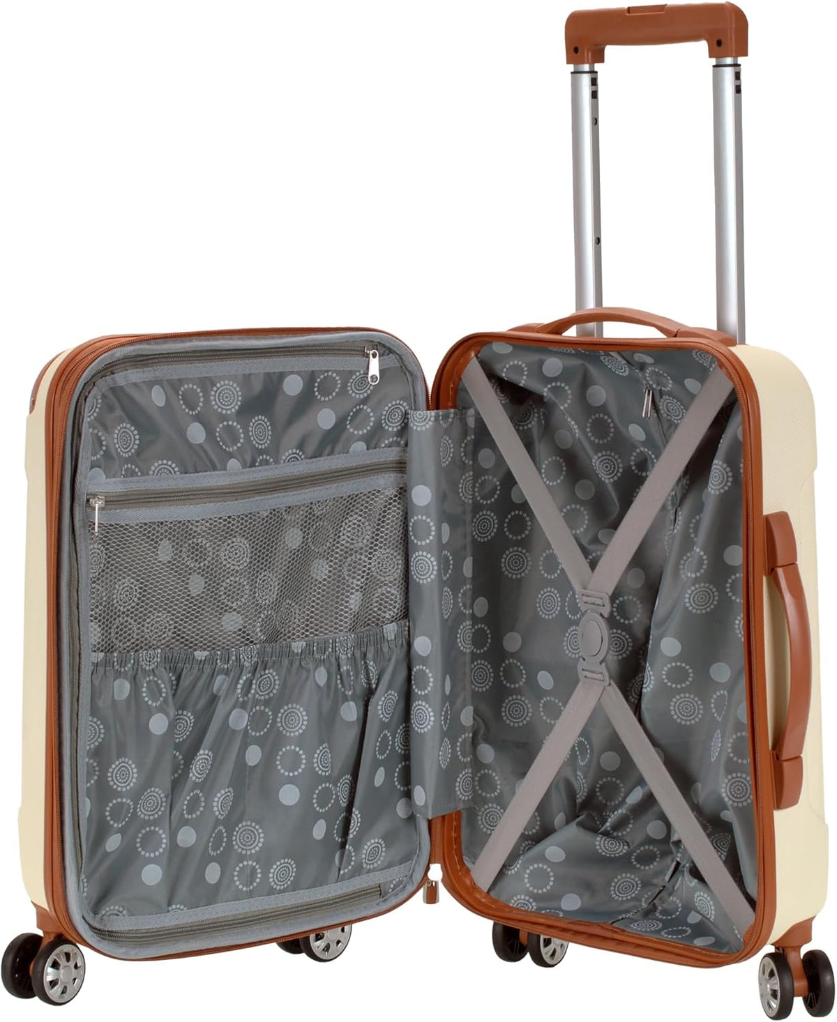 London Hardside Spinner Wheel Luggage, Champagne, Carry-On 20-Inch, 22"X13. 5"x10" (with wheels)
