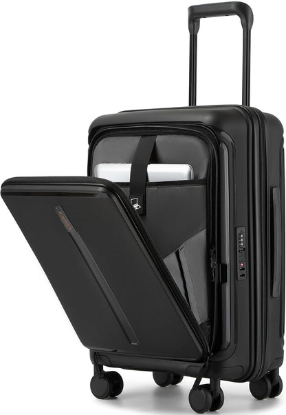 20 IN 22x14x9 Airline Approved with TSA Lock | Hardside Carry-on Suitcase with 8 Rolling Spinner Wheels, Lightweight PP Hard Shell Travel Luggage for Men and Women,Travel