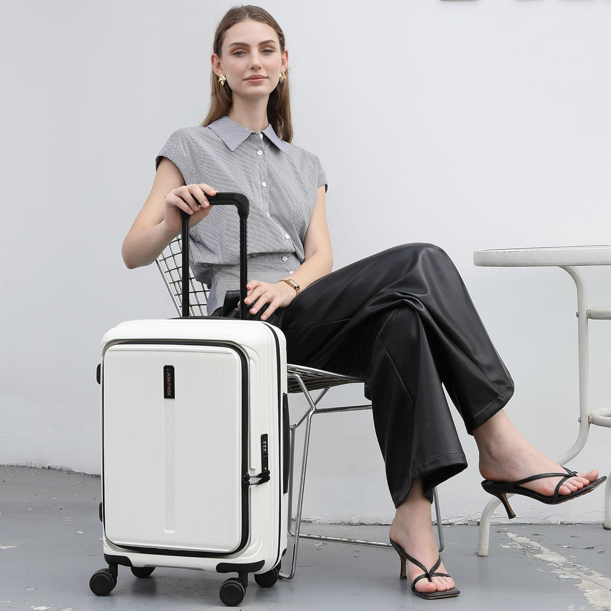 20 IN 22x14x9 Airline Approved with TSA Lock | Hardside Carry-on Suitcase with 8 Rolling Spinner Wheels, Lightweight PP Hard Shell Travel Luggage for Men and Women,Travel