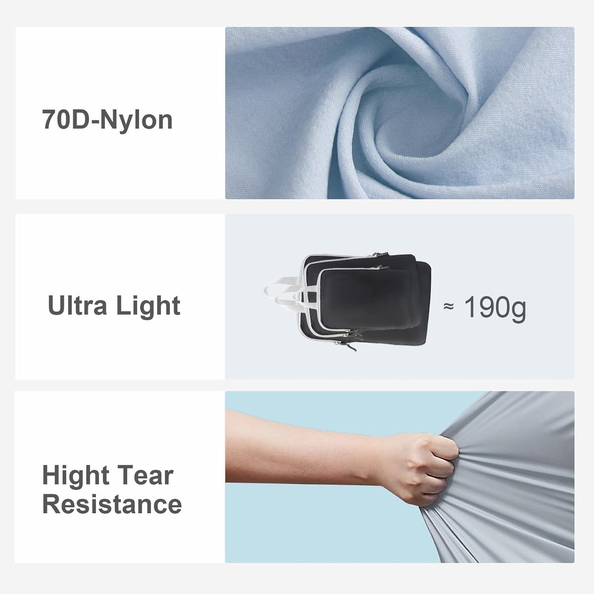 3 Set Lightweight Compression Packing Cubes for Suitcases, Travel Essentials Expandable Packing Cubes Organizer for Carry on Suitcases(Cream)