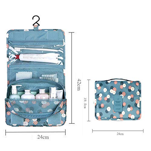 Hanging Travel Case Toiletry Bag Multifunction Cosmetic Bag Portable Makeup Pouch Waterproof Travel Makeup Bag Hanging Makeup Organizer for Women and Girls (Flamingo)