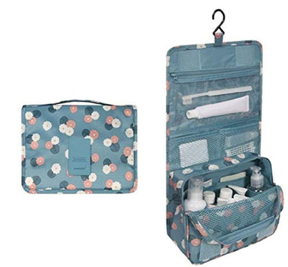 Hanging Travel Case Toiletry Bag Multifunction Cosmetic Bag Portable Makeup Pouch Waterproof Travel Makeup Bag Hanging Makeup Organizer for Women and Girls (Flamingo)