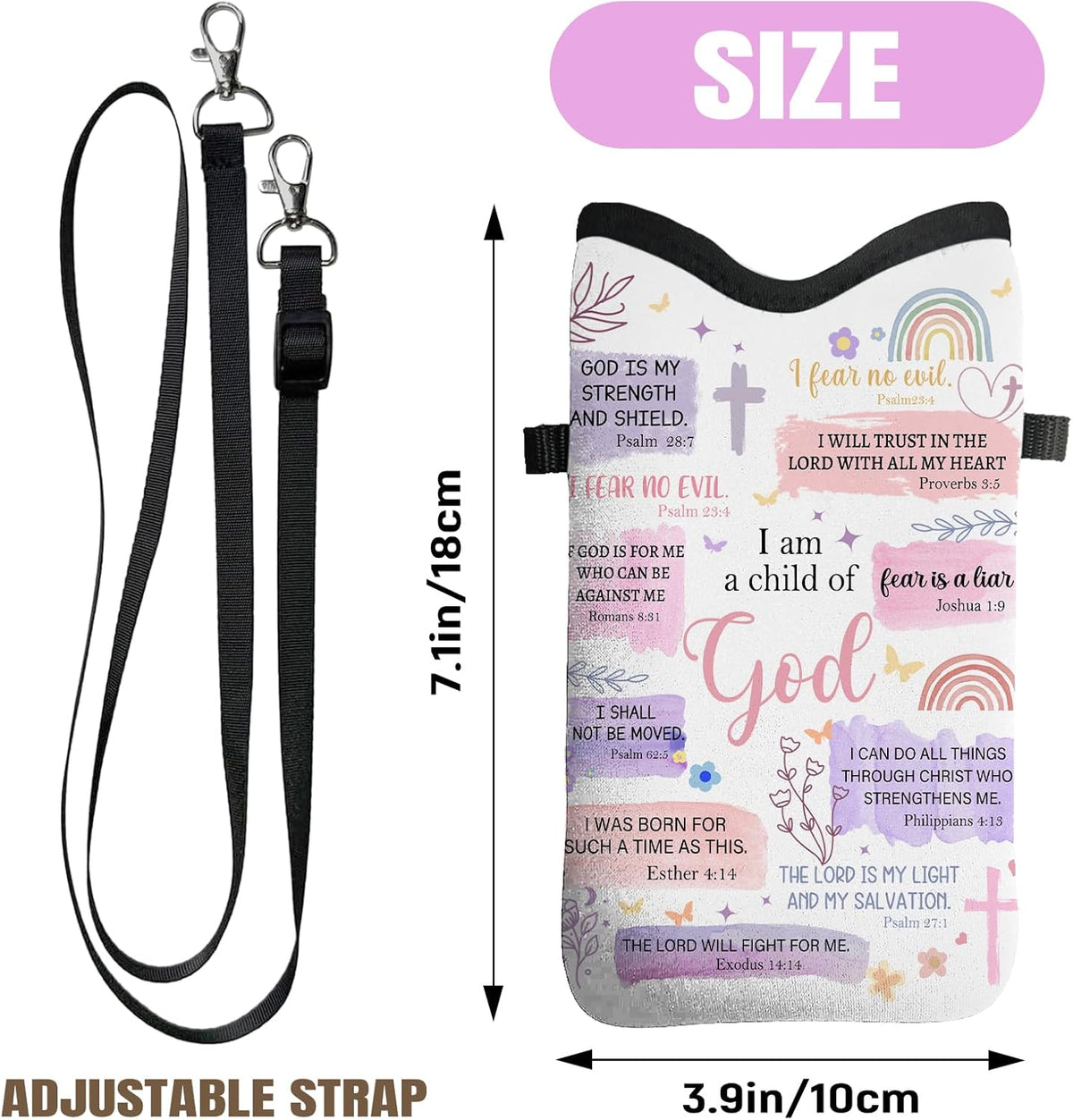 Cell Phone Sleeve Pouch Case Bag with Crossbody Strap Neck Lanyard for Women Men, Weiner Dog Gifts Cell Phone Crossbody Bag 7.1x3.9 Inch