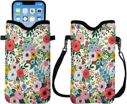 Cell Phone Sleeve Pouch Case Bag with Crossbody Strap Neck Lanyard for Women Men, Weiner Dog Gifts Cell Phone Crossbody Bag 7.1x3.9 Inch