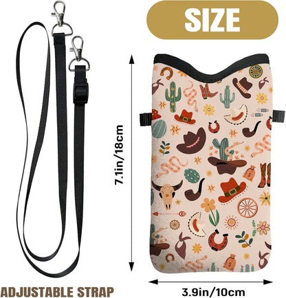 Cell Phone Sleeve Pouch Case Bag with Crossbody Strap Neck Lanyard for Women Men, Weiner Dog Gifts Cell Phone Crossbody Bag 7.1x3.9 Inch