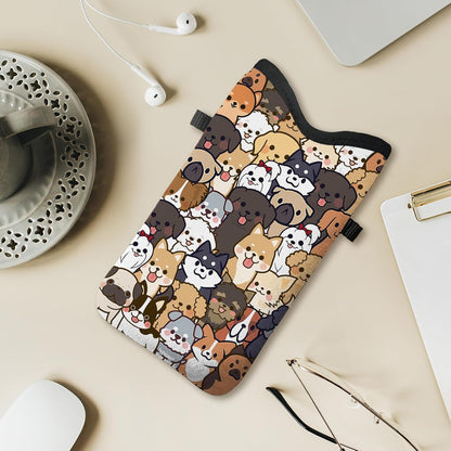 Cell Phone Sleeve Pouch Case Bag with Crossbody Strap Neck Lanyard for Women Men, Weiner Dog Gifts Cell Phone Crossbody Bag 7.1x3.9 Inch