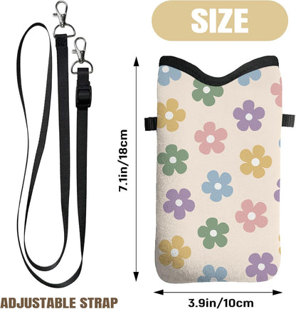Cell Phone Sleeve Pouch Case Bag with Crossbody Strap Neck Lanyard for Women Men, Weiner Dog Gifts Cell Phone Crossbody Bag 7.1x3.9 Inch