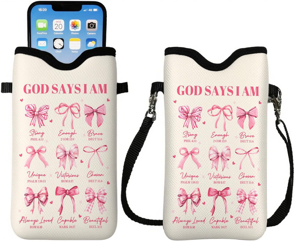 Cell Phone Sleeve Pouch Case Bag with Crossbody Strap Neck Lanyard for Women Men, Weiner Dog Gifts Cell Phone Crossbody Bag 7.1x3.9 Inch