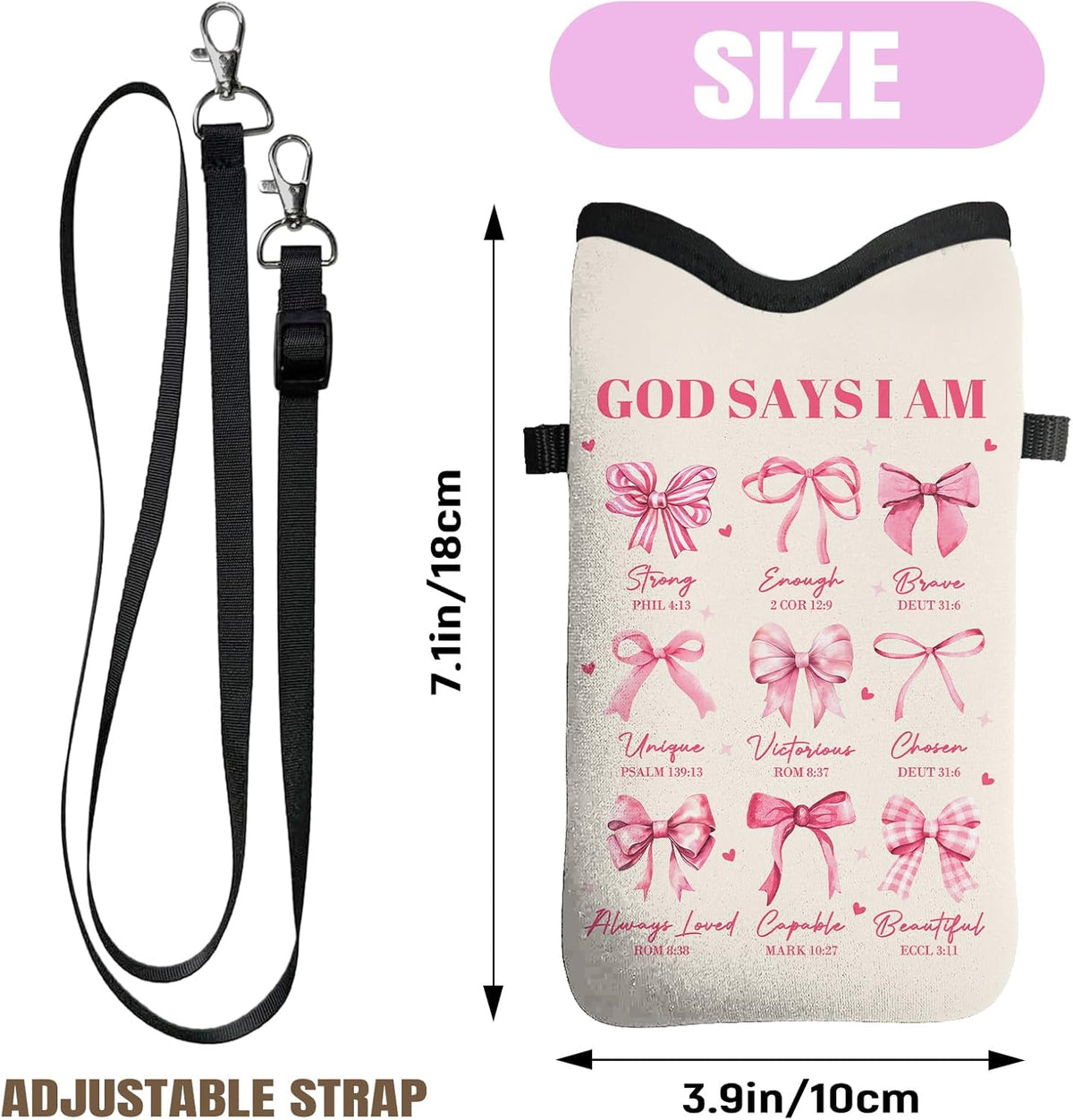 Cell Phone Sleeve Pouch Case Bag with Crossbody Strap Neck Lanyard for Women Men, Weiner Dog Gifts Cell Phone Crossbody Bag 7.1x3.9 Inch