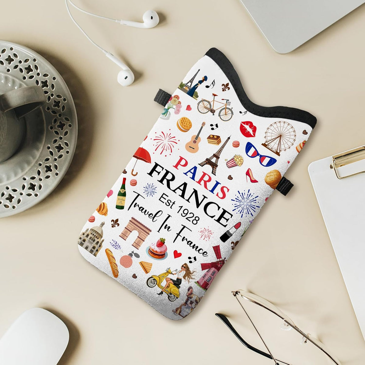 Cell Phone Sleeve Pouch Case Bag with Crossbody Strap Neck Lanyard for Women Men, Weiner Dog Gifts Cell Phone Crossbody Bag 7.1x3.9 Inch