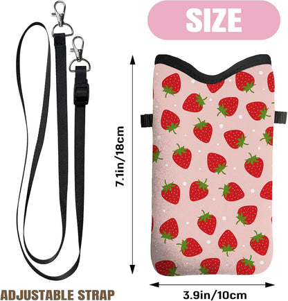 Cell Phone Sleeve Pouch Case Bag with Crossbody Strap Neck Lanyard for Women Men, Weiner Dog Gifts Cell Phone Crossbody Bag 7.1x3.9 Inch